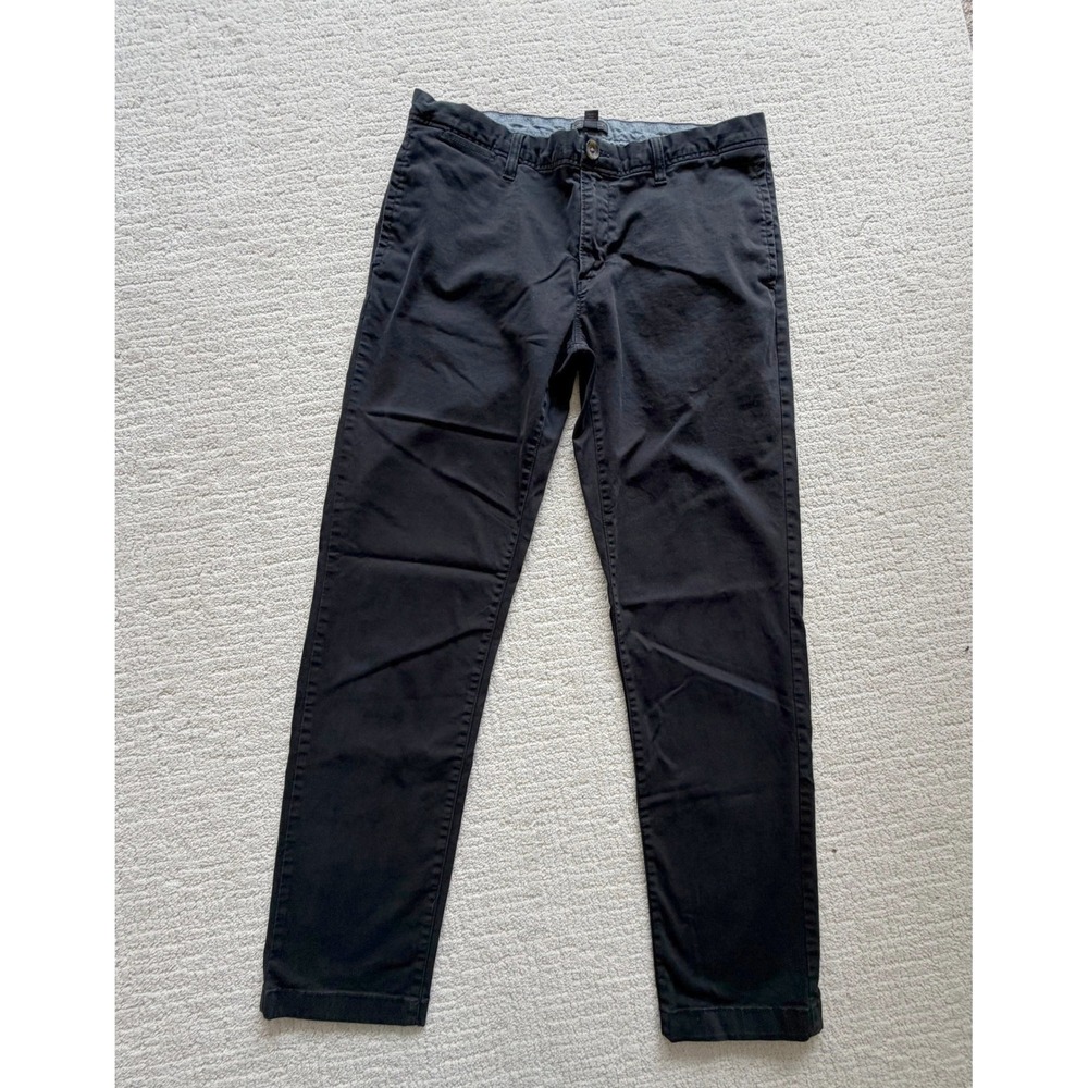 14th & Union Slim Fit Chino Pants Navy Blue 34W x 32L Stretch Cotton Casual